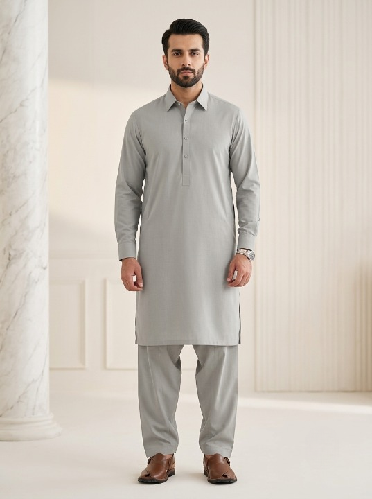 Senetor Blended Unstitched Suit – Ash Grey