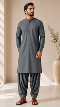 Germany Swiss Blended Unstitched Suit light grey