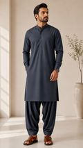 Germany Swiss Blended Unstitched Suit Dark Grey