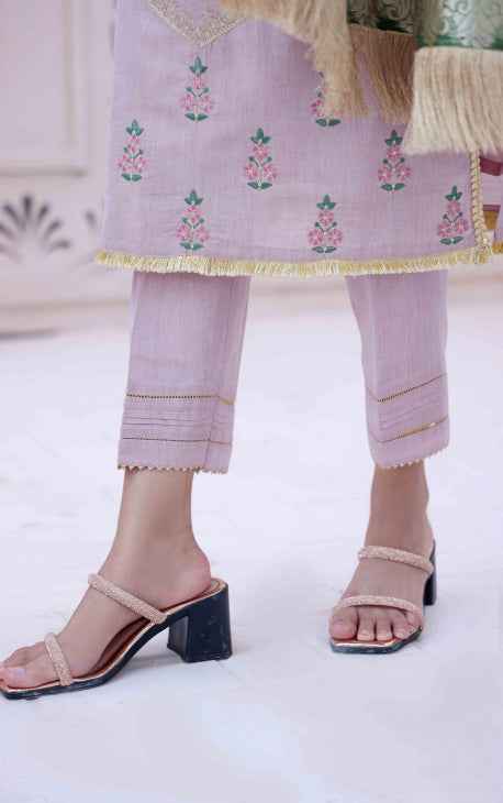Women Light Purple Masoori Trouser - OWSP-2209004-A