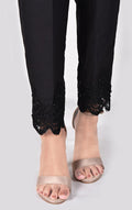Women Black Lawn Trouser - OWECP-2109018