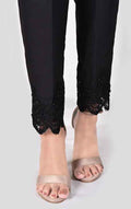 Women Black Lawn Trouser - OWECP-2109018