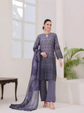 3Pc ChickenKaari Unstitched Suit Lawn Dark Grey - OCBL3P-6434-A