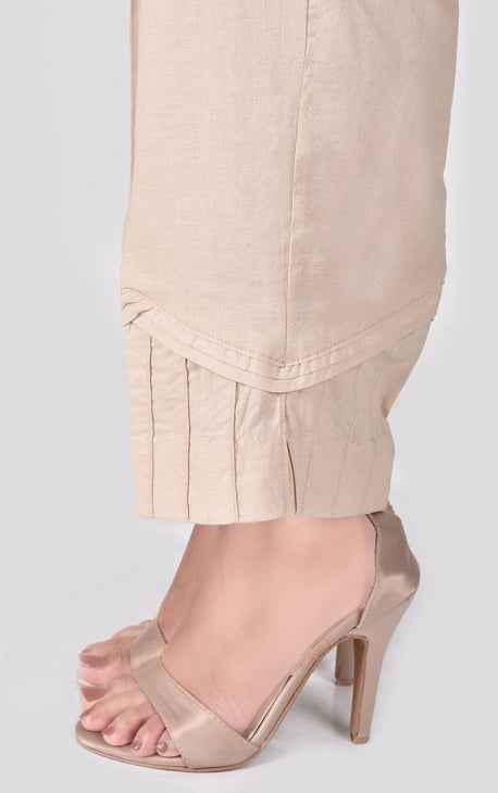 Women Beige Lawn Trouser - OWSP-2109015