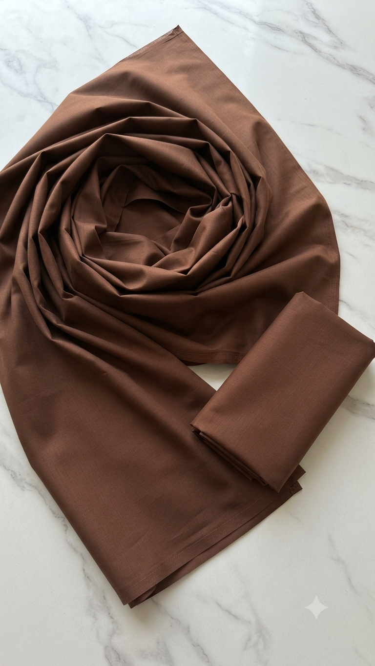 Dinar Collection Blended Unstitched Suit Brown