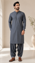 Germany Swiss Blended Unstitched Suit Grey