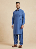 Senetor Blended Unstitched Suit – Slate Blue