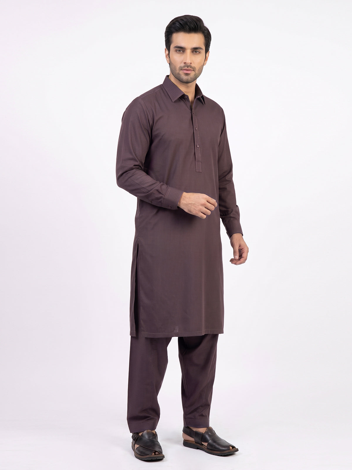 Mens Unstitched Star Space Cotton Maroon_SQ-021