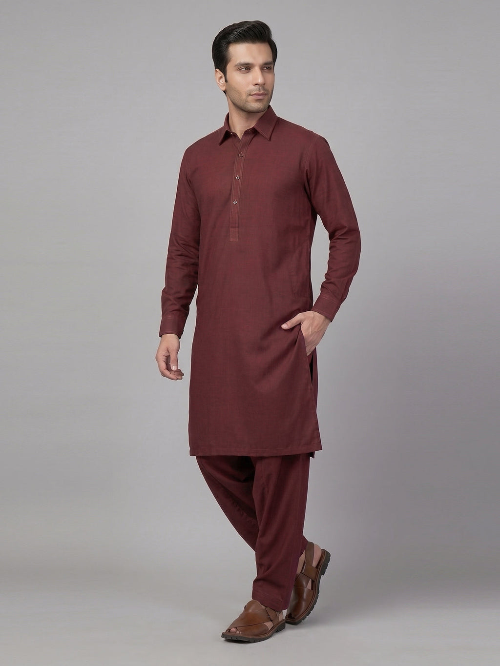 Mens Unstitched Star Infinity Cotton Maroon_OMUS-2211103