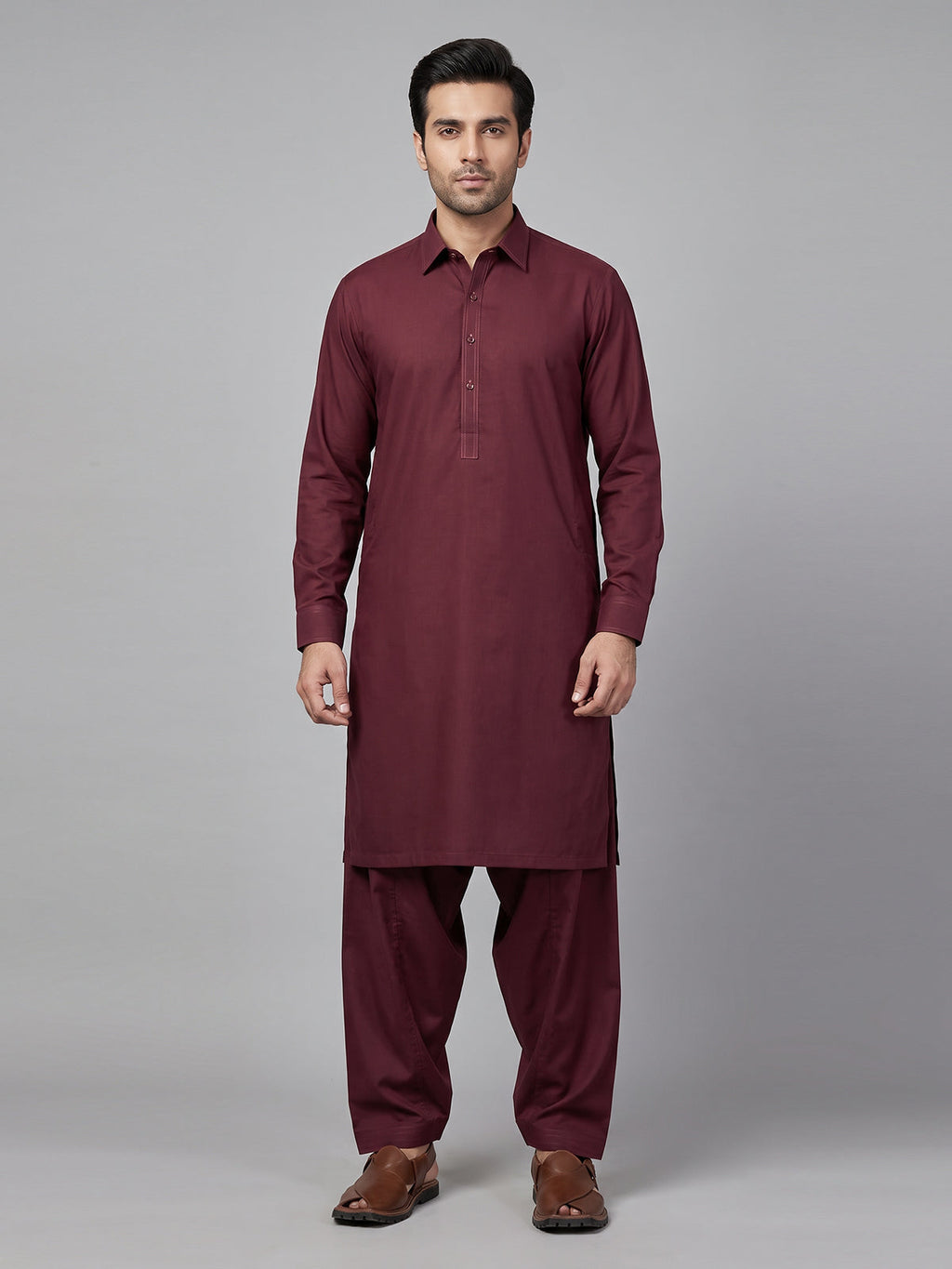 Mens Unstitched Star Infinity Cotton Maroon_OMUS-2211103