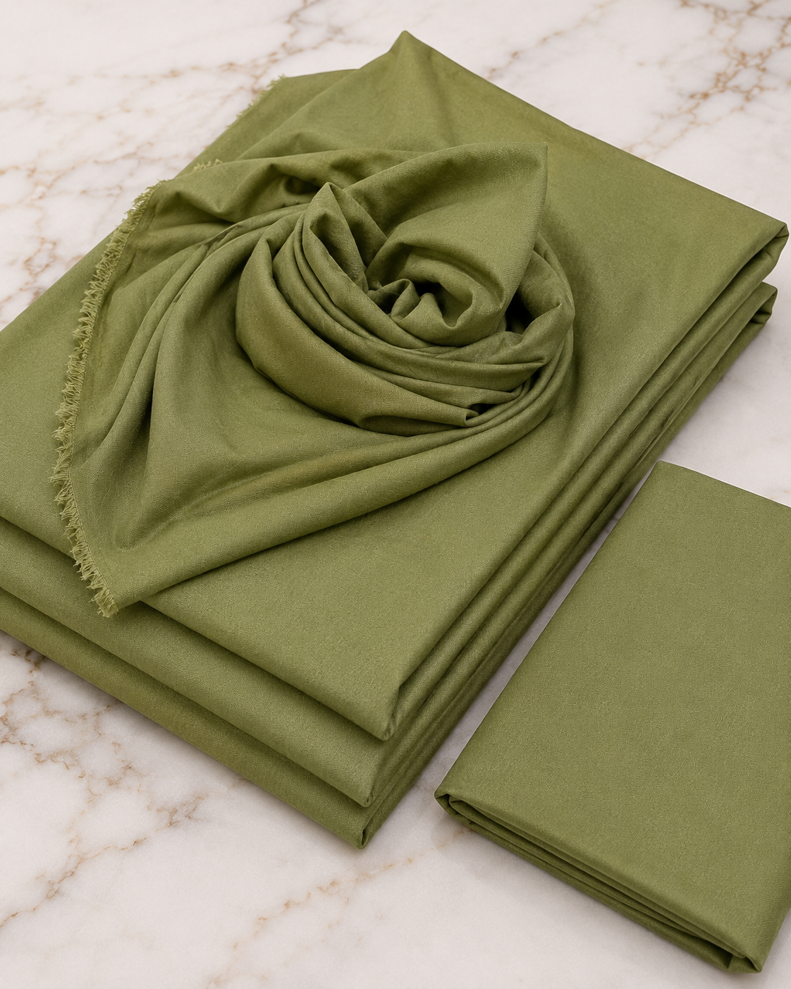 Senetor Blended Unstitched Suit – Olive Green