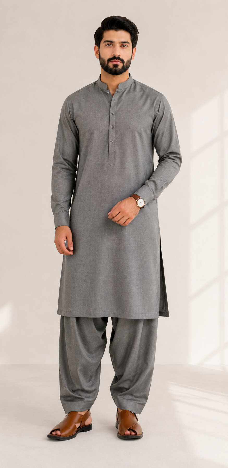 Senetor Blended Unstitched Suit – Charcoal Grey