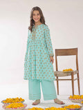 2Pc Printed Pret Shirt Trouser Dyed Lawn Ferozi - OG2PG-2403005