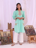 1Pc Embroidered Pret Kurti Lawn Green - OGEKT-2211017