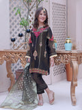 2Pc Embroidered Pret Shirt Dupatta Masoori Dark Brown - OGE2P-2209007