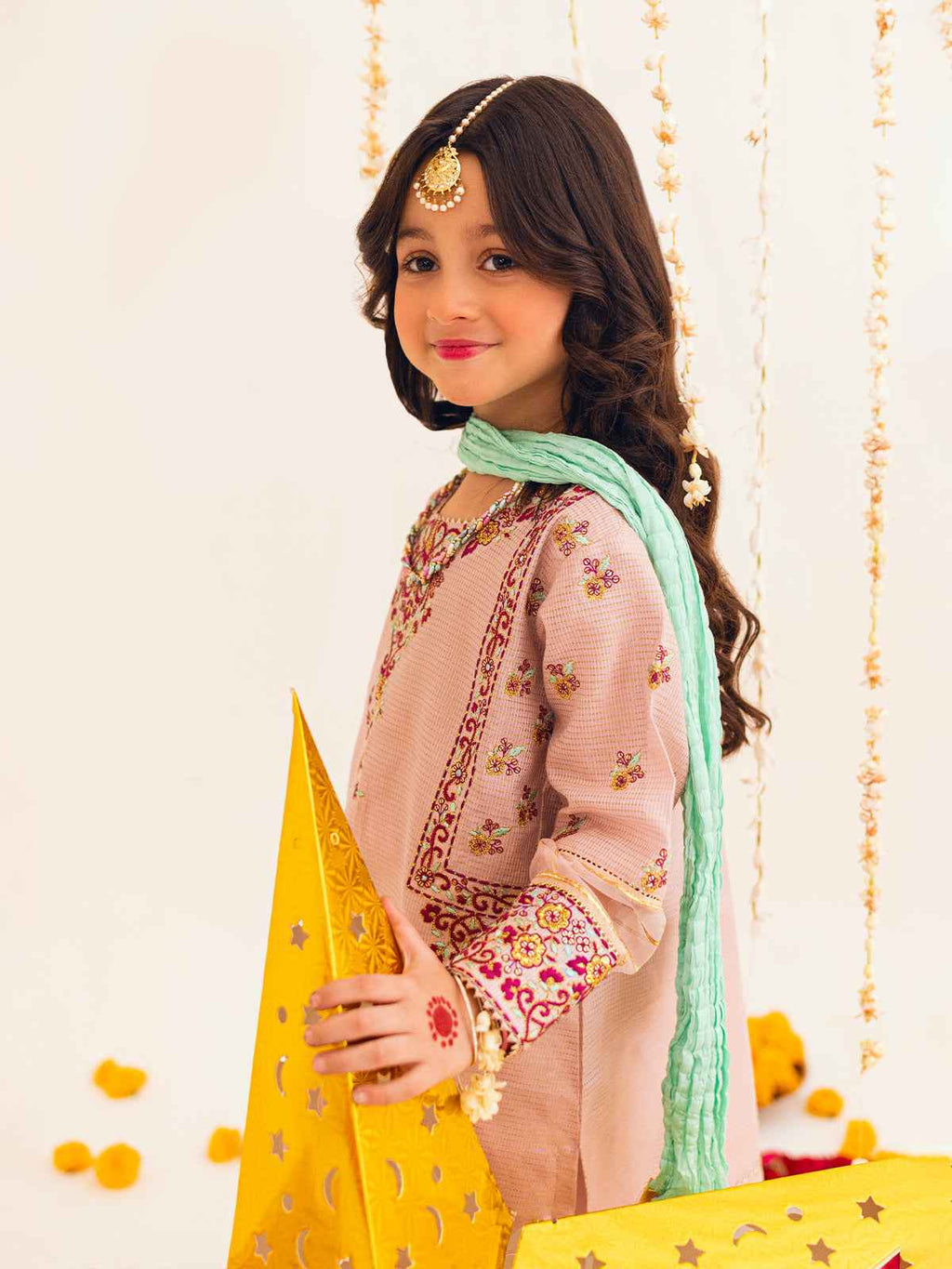 3Pc Embroidered Suit Pret Masoori Pink - OGE3P-2303009