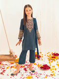 3Pc Embroidered Suit Pret Dobby Dark Green - OGE3P-2303013