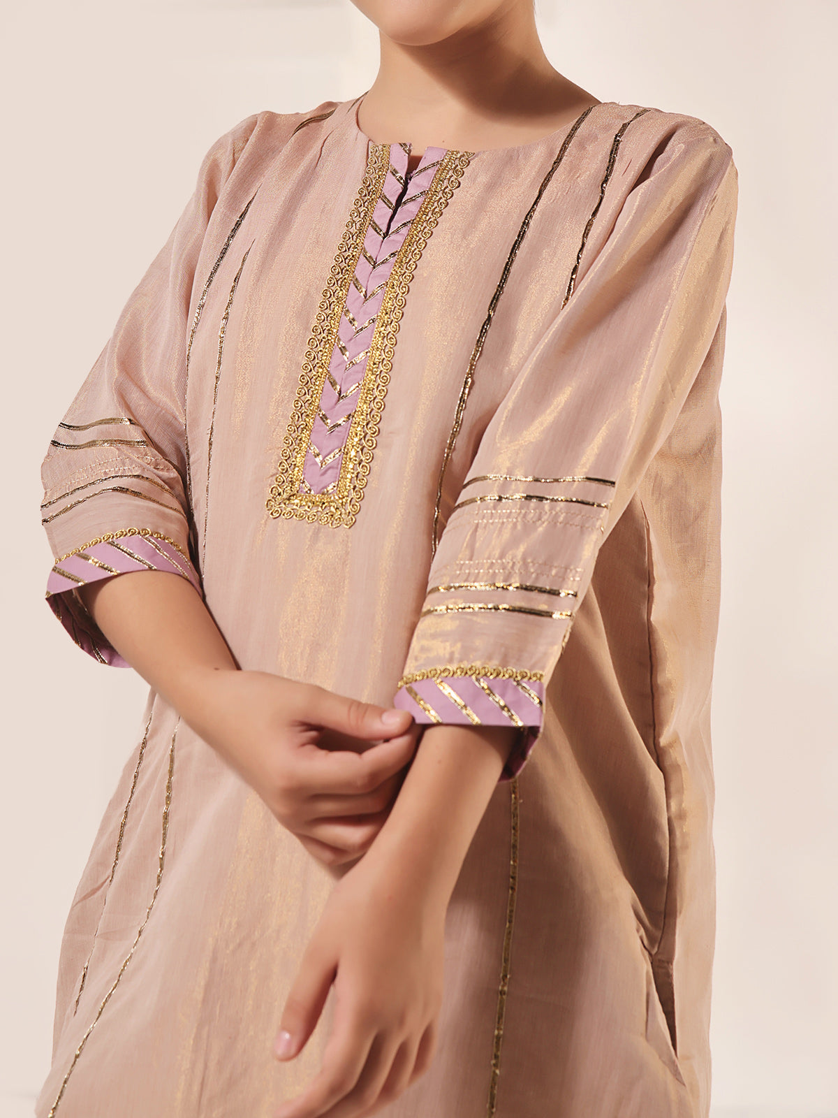 1Pc Fancy Pret Kurti Masoori Light Purple - OGKTG-2303020