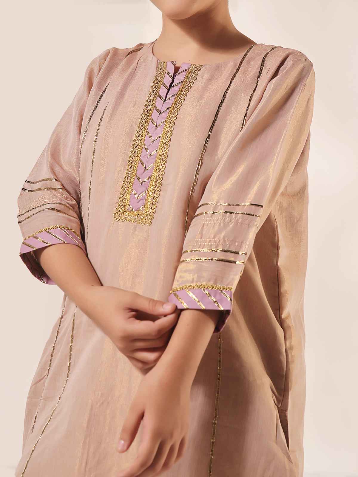 1Pc Fancy Pret Kurti Masoori Light Purple - OGKTG-2303020