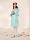 1Pc Fancy Pret Kurti Jacquard Ferozi - OGKTG-2309011