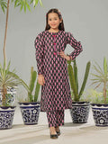 2Pc Printed Pret Shirt Trouser Lawn Black & Pink - OG2P-2403004