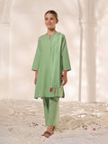 2Pc Dyed Pret Shirt Dupatta Dobby Green - OG2PG-2309008