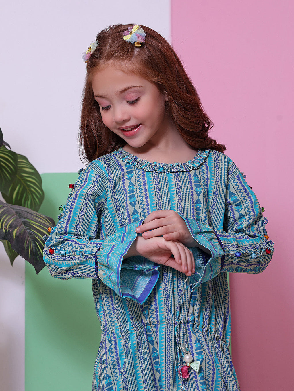 1Pc Printed Pret Kurti Lawn Ferozi - OGKT-2208013