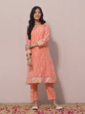 1Pc Printed Pret Kurti Jacquard Orange - OGKTG-2303025-1