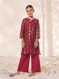 1Pc Printed Pret Kurti Jacquard Magenta - OGKTG-23060