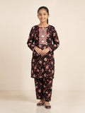 2Pc Printed Pret Shirt & Trouser Lawn Red & Black - OG2P-2506015-1