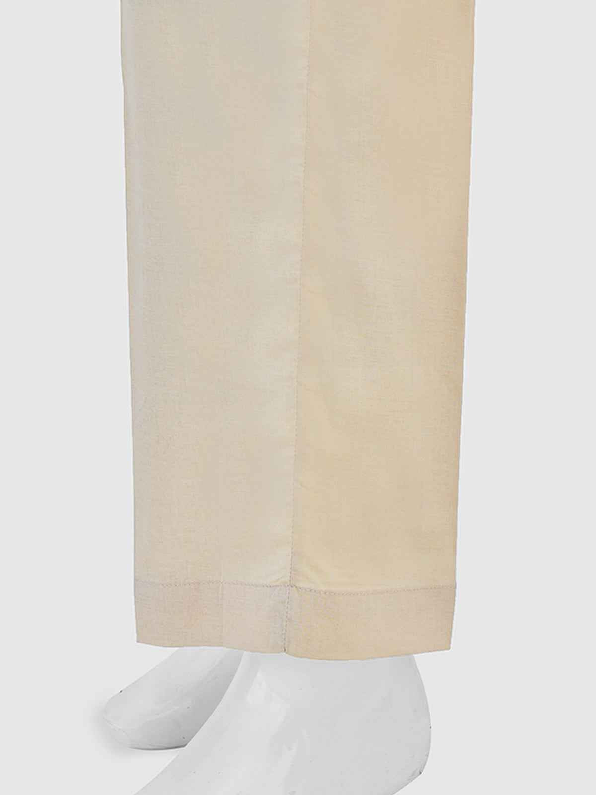 Girls' Beige Dyed Cambric Trouser - OGSP-2411034