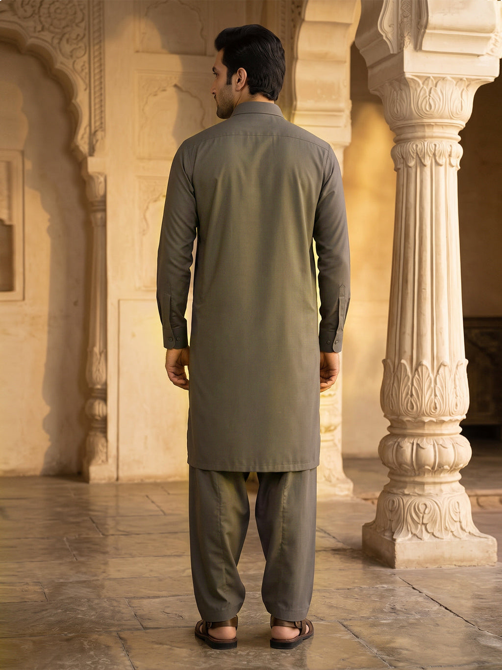 Mens Unstitched Suit Milord Blended Grey Brown_WW-214