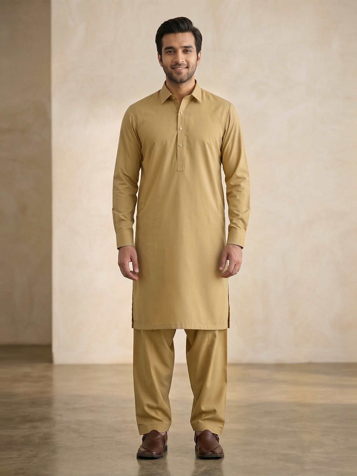 Mens Unstitched Suit Ultima Blended Mustard_WW-210