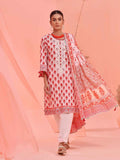 2Pc Embroidered Pret Shirt Dupatta Lawn Light Pink & Red - OWE2P-2401027