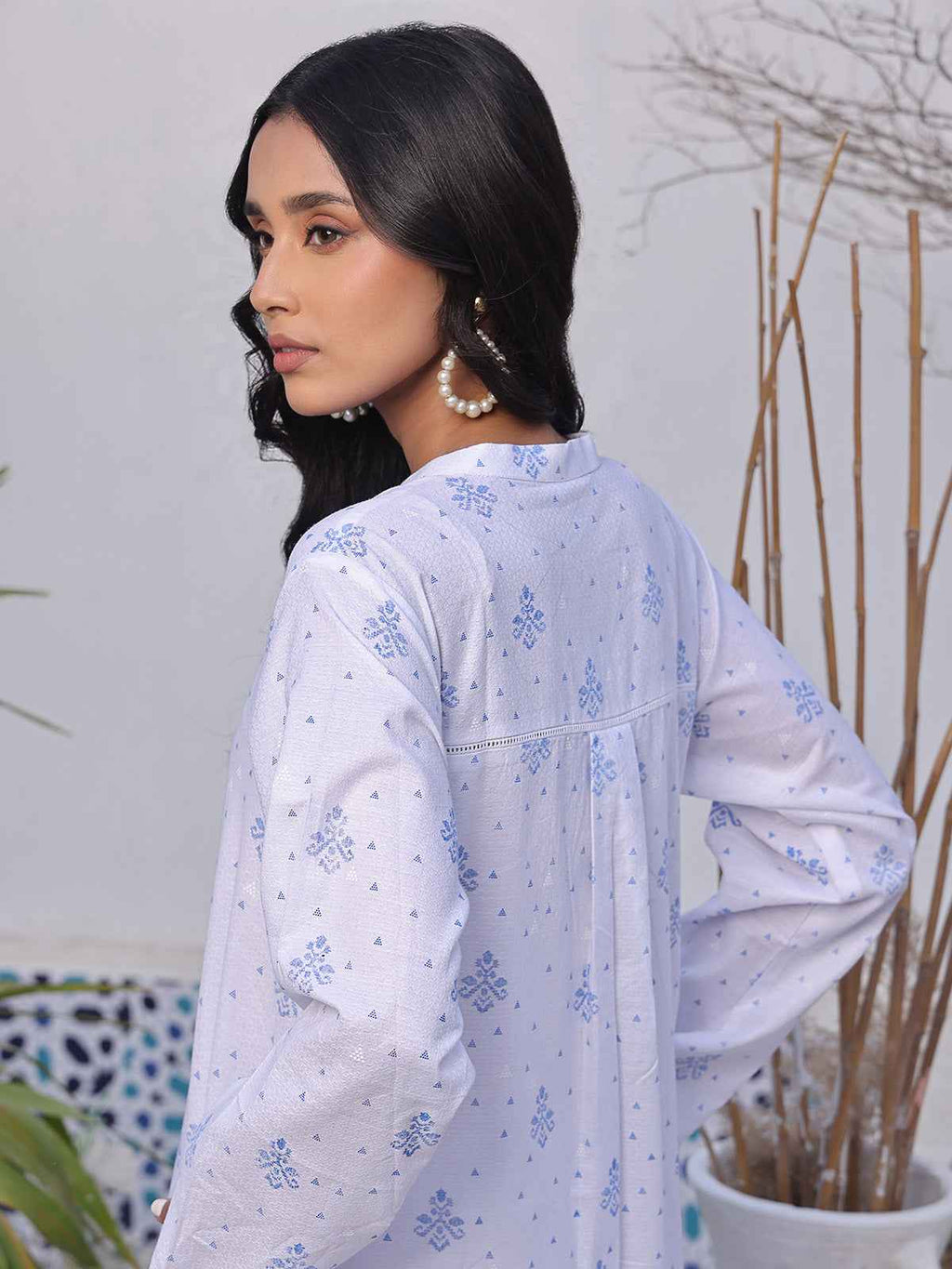 1Pc Printed Pret Kurti Dobby - OWKTG-2310008
