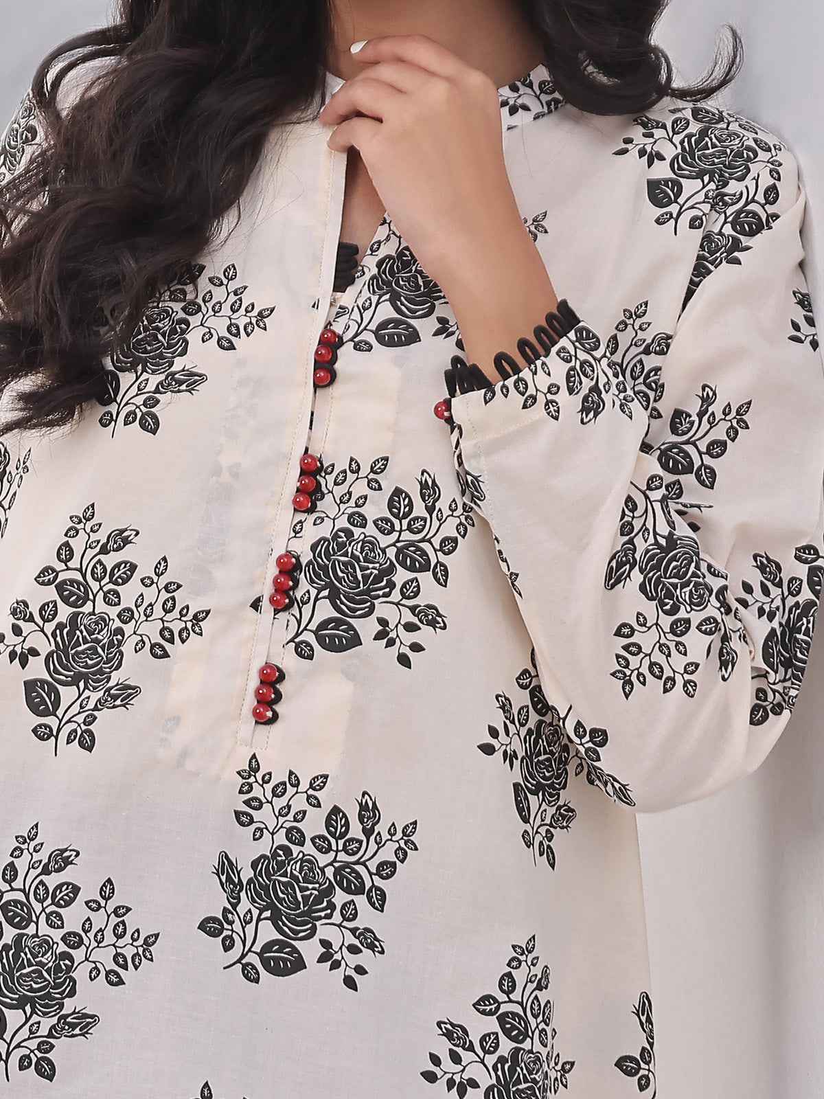 1Pc Printed Pret Kurti Lawn - OWKTG-2310012