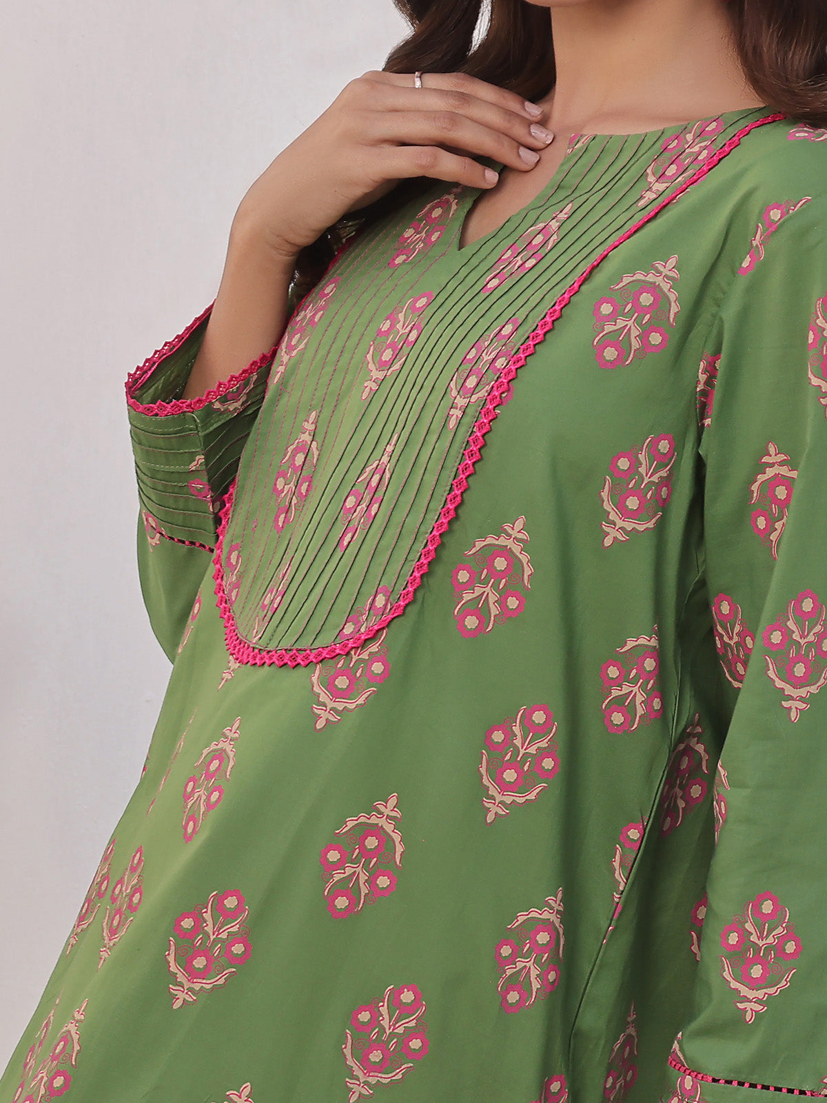 1Pc Printed Pret Kurti Lawn - OWKTG-2310029