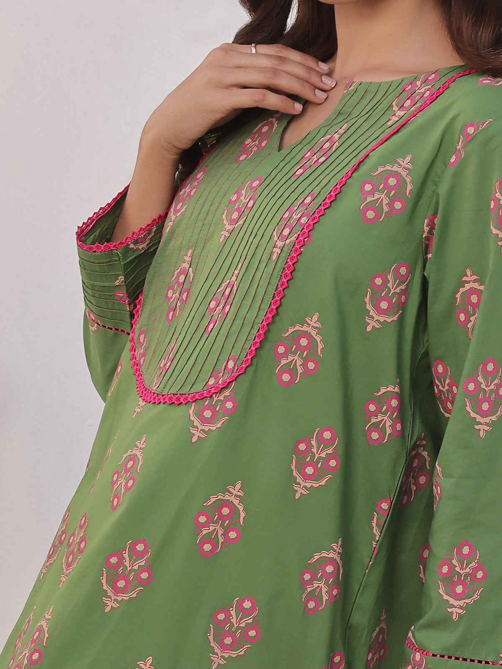 1Pc Printed Pret Kurti Lawn - OWKTG-2310029