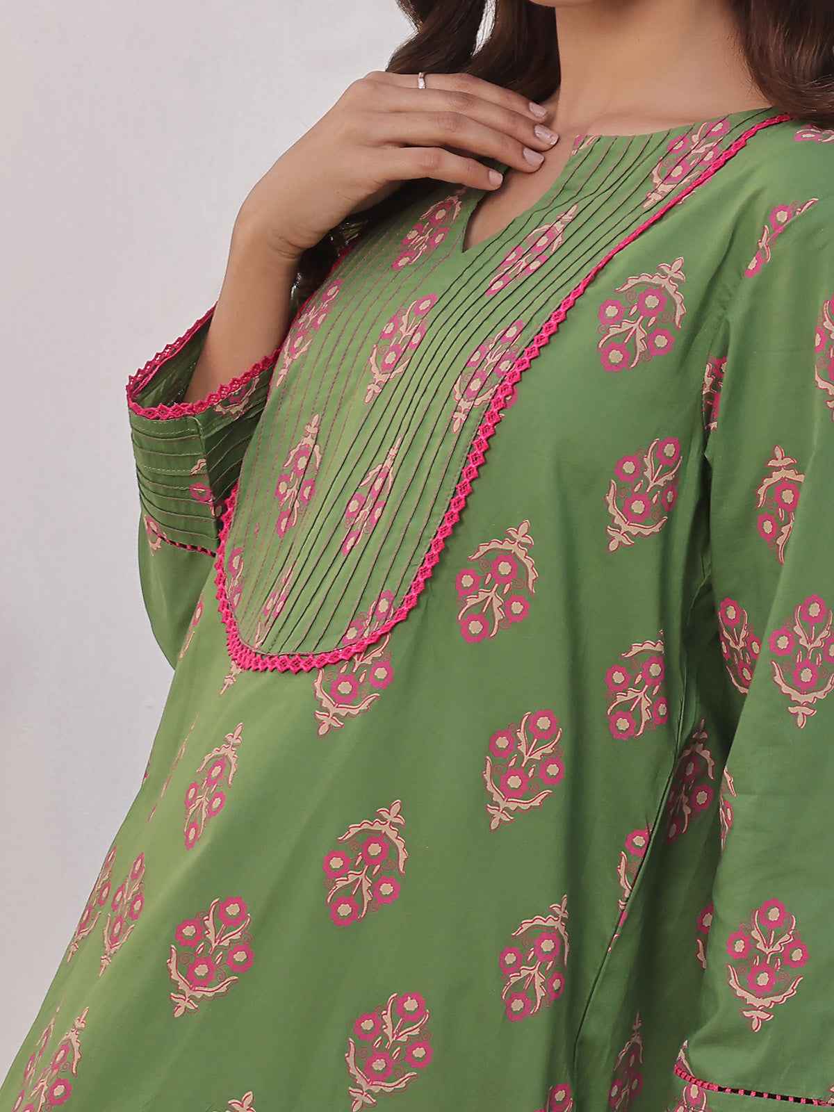 1Pc Printed Pret Kurti Lawn - OWKTG-2310029