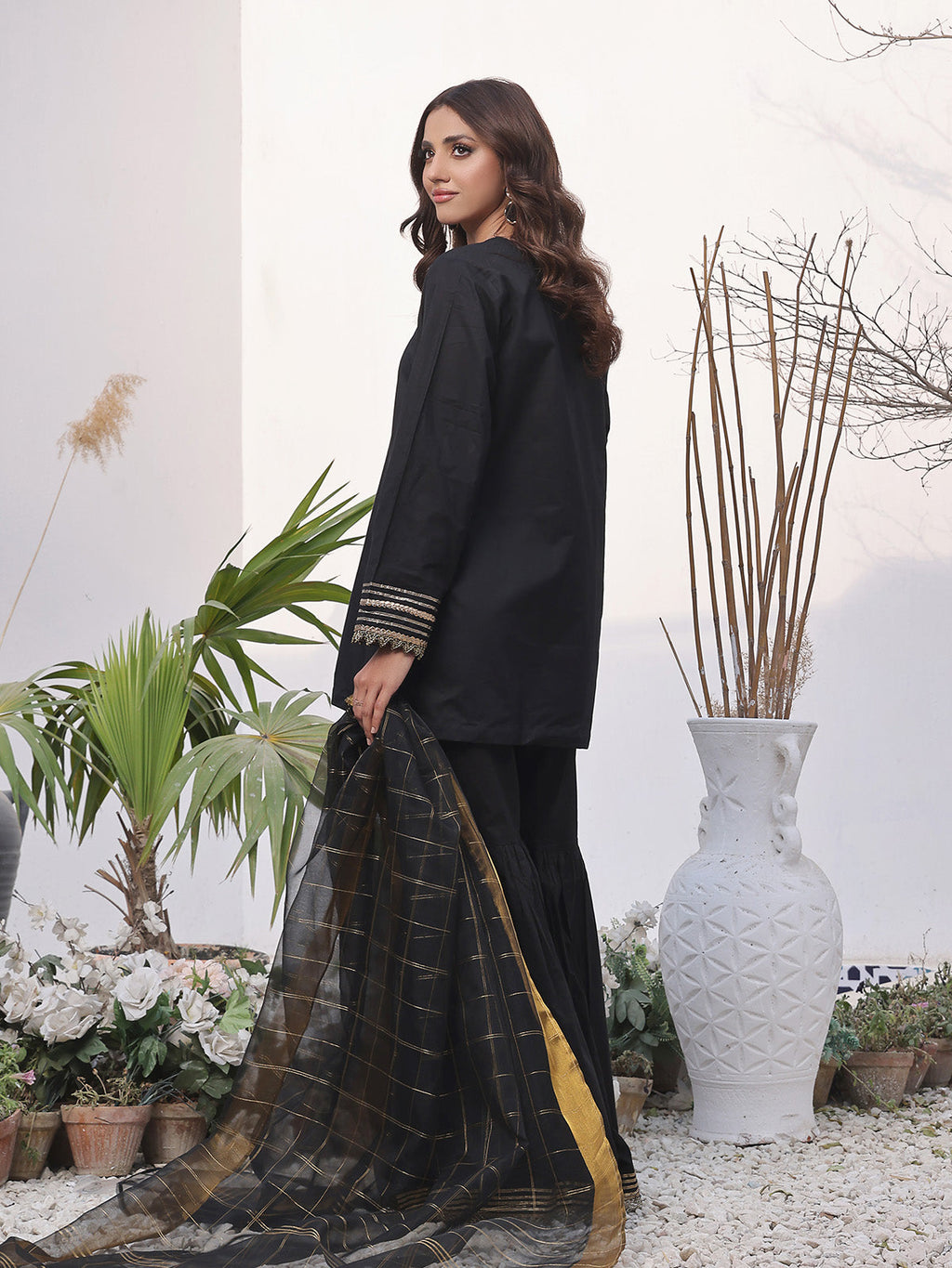 3Pc Solid Suit Pret Lawn Black - OW3PG-2310017