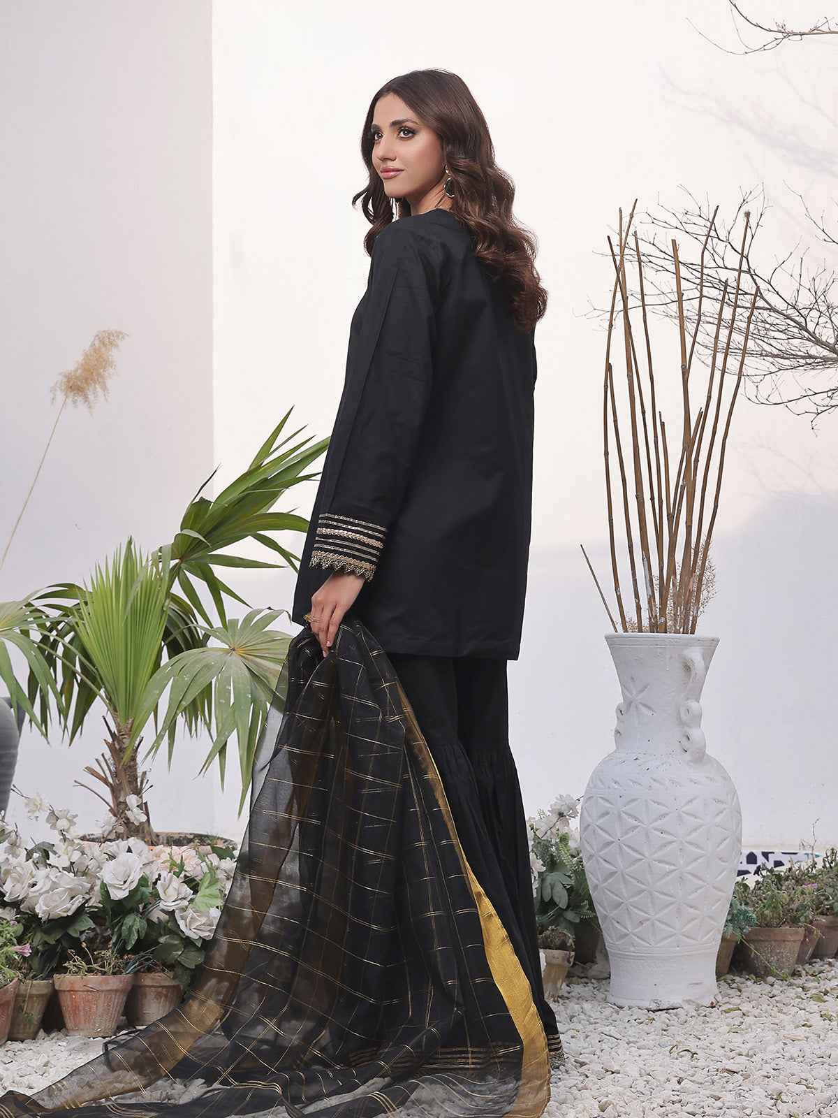 3Pc Solid Suit Pret Lawn Black - OW3PG-2310017