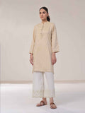 1Pc Solid Pret Kurti Cotton Beige - OWKTG-2309019