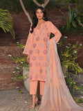 3Pc Embroidered Unstitched Dobby Peach - OLEDC3P-6162-A