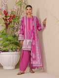 1Pc Printed Unstitched Kurti Lawn Magenta - OLK-6213-A-1