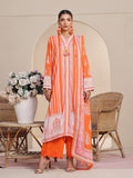 1Pc Printed Unstitched Kurti Lawn Orange - OLK-6213-B-1