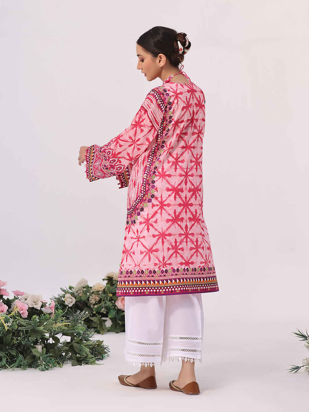 1Pc Embroidered Unstitched Lawn Red - OLEK-6130-A