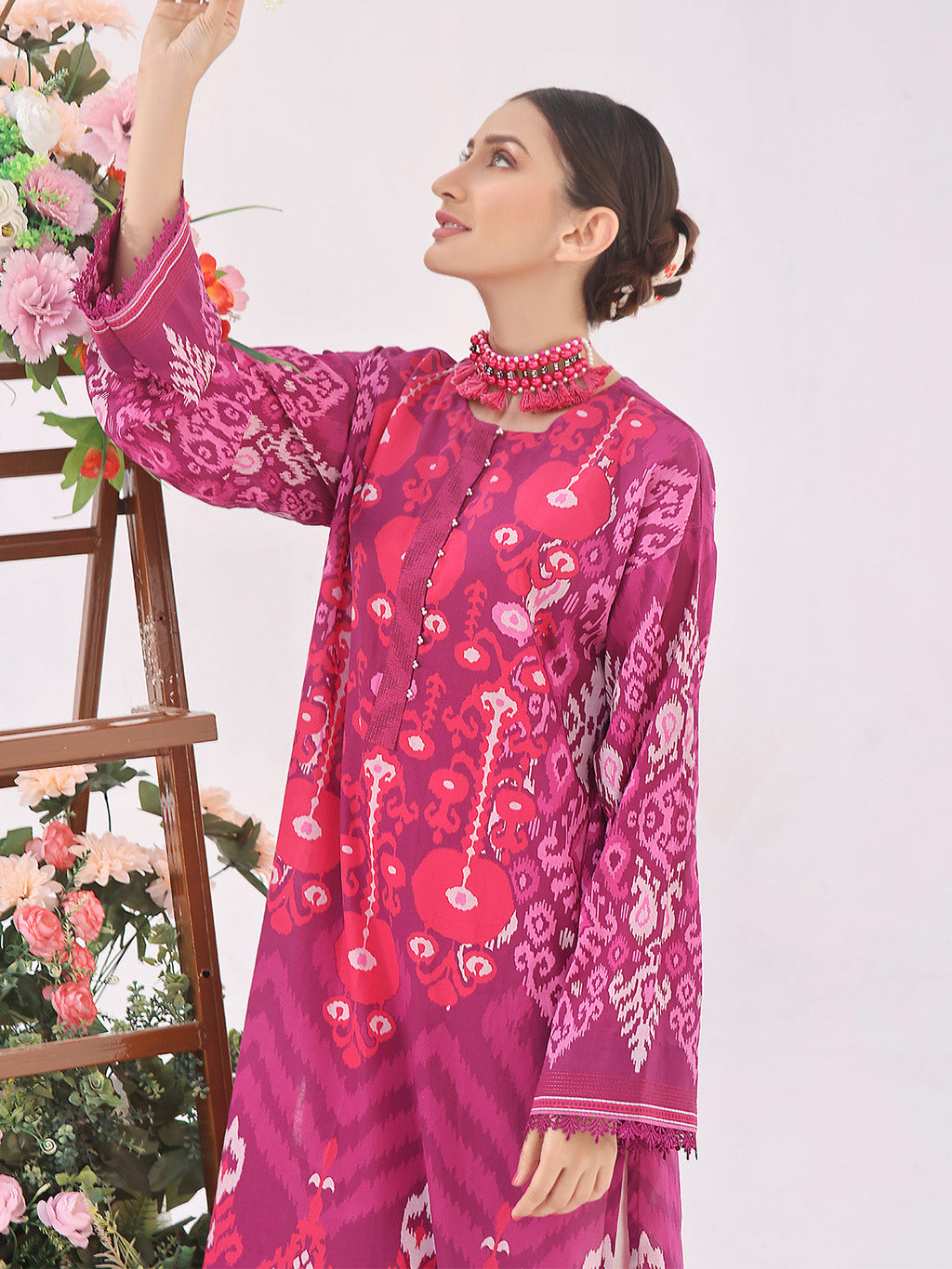 1Pc Printed Unstitched Lawn Plum - OLK-6099-A