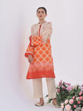 1Pc Printed Unstitched Lawn Orange - OLK-6132-B