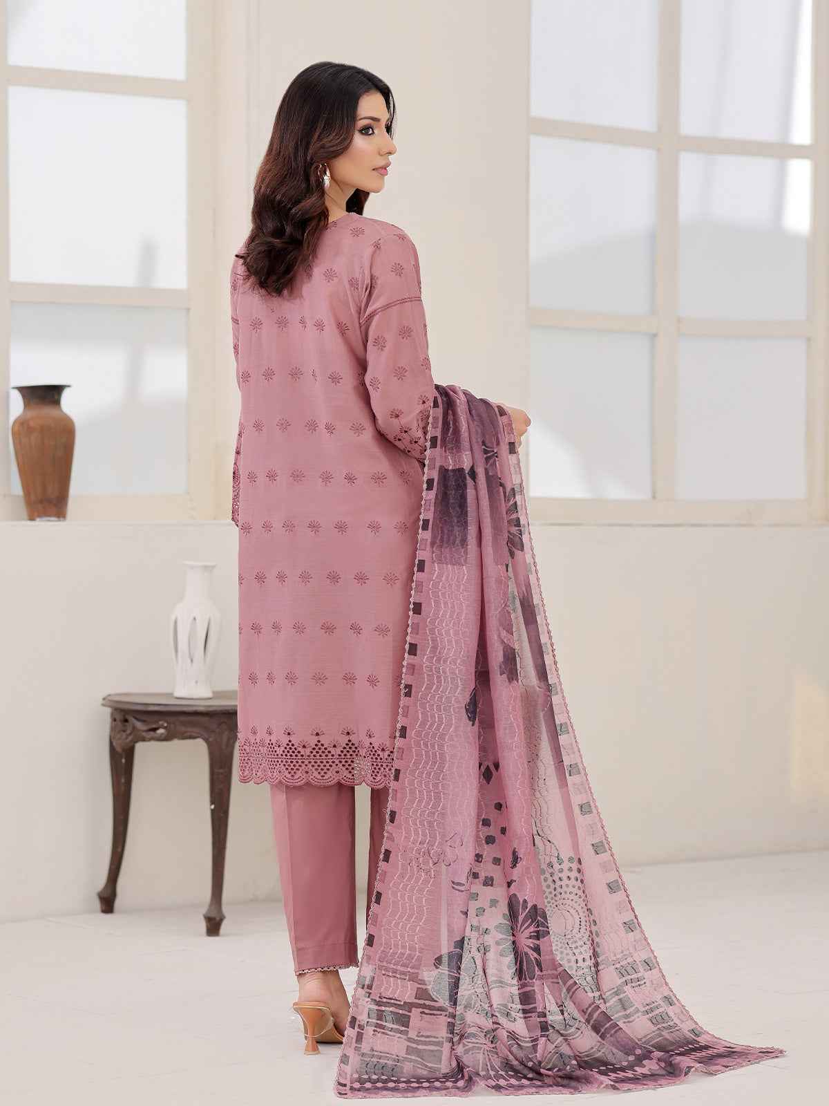 3Pc ChickenKaari Pret Suit Lawn Dark Brown - OWE3P-2601015