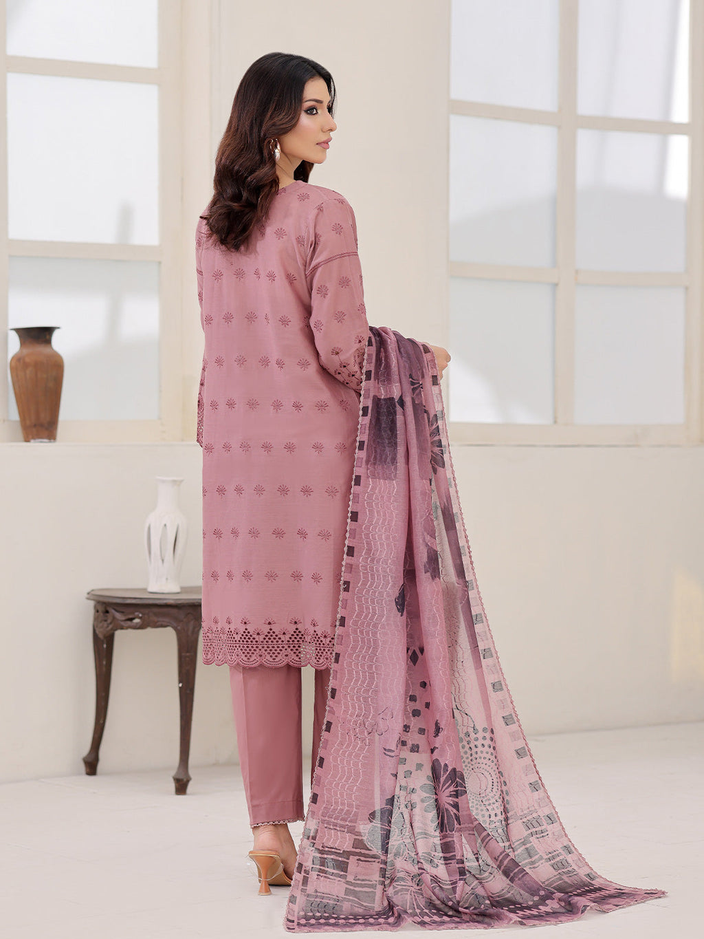 3Pc ChickenKaari Pret Suit Lawn Dark Brown - OWE3P-2601015